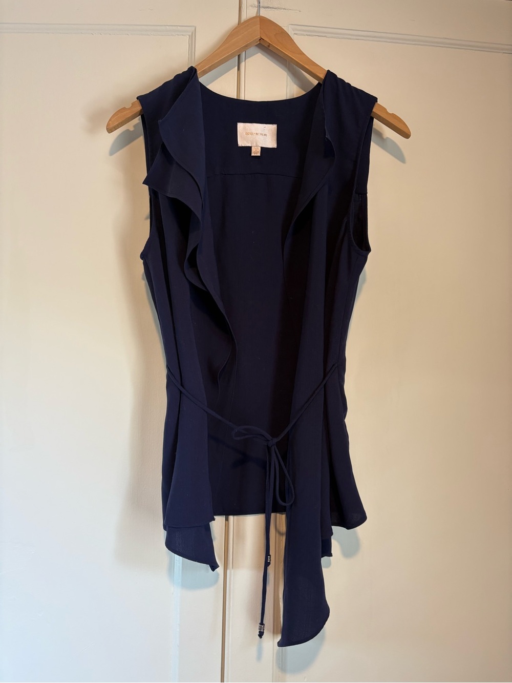 Skies are Blue Navy Sleeveless Layering Wrap Top